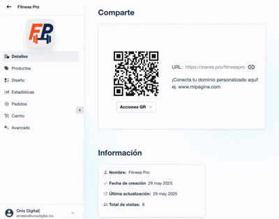 Generador de códigos QR para tu menú digital